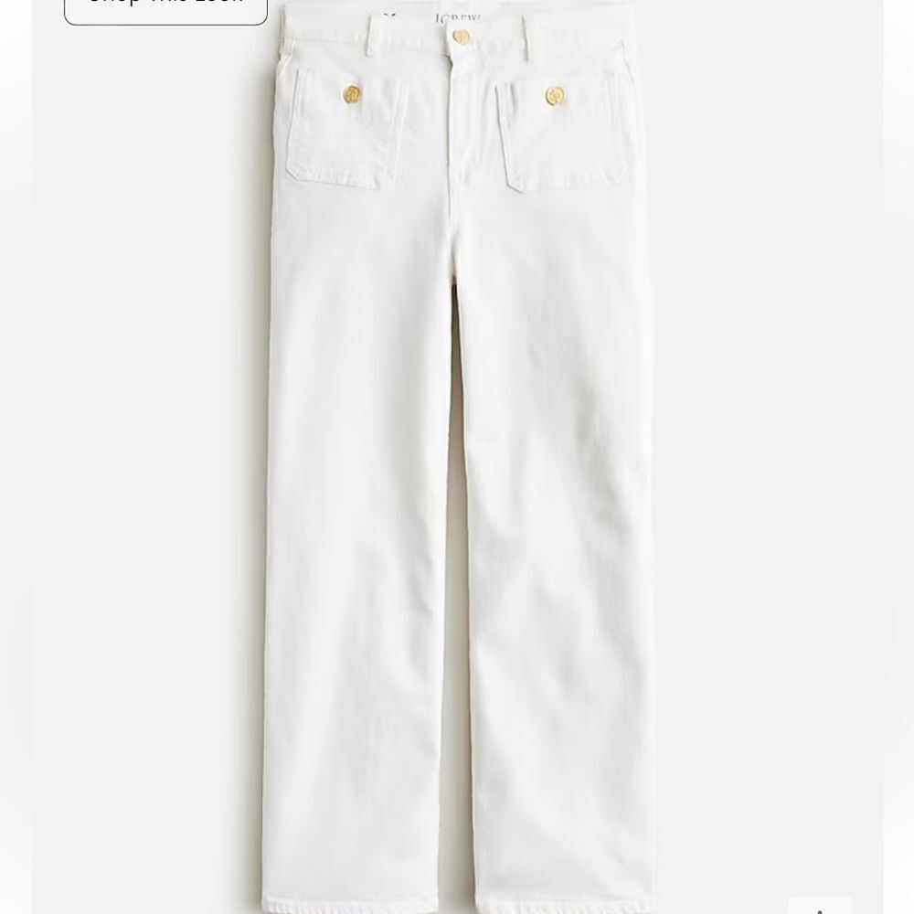 J. Crew Sailor slim wide-leg jean in white - Picture 3 of 10